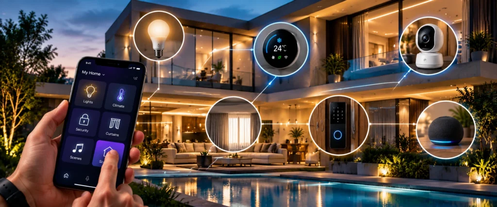 Different Smart Home Devices Working Together